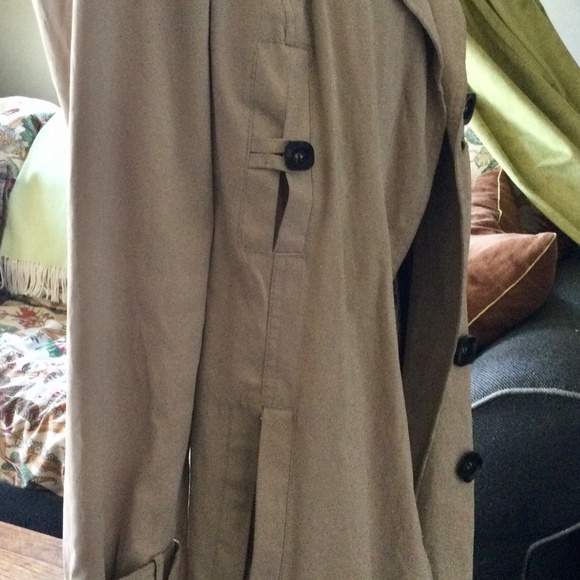 Zara Trench Coat Tan with suede accents size Small - Picture 7 of 16